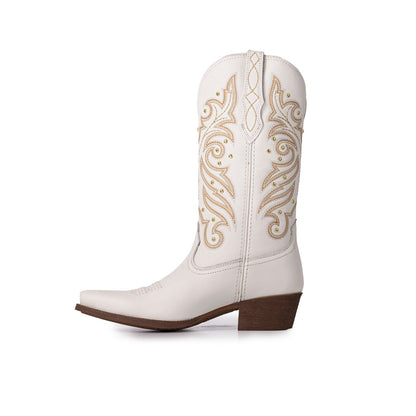 Montana West Women's Western Cowgirl Boots - Full Grain Leather, Snip Toe MWB6036