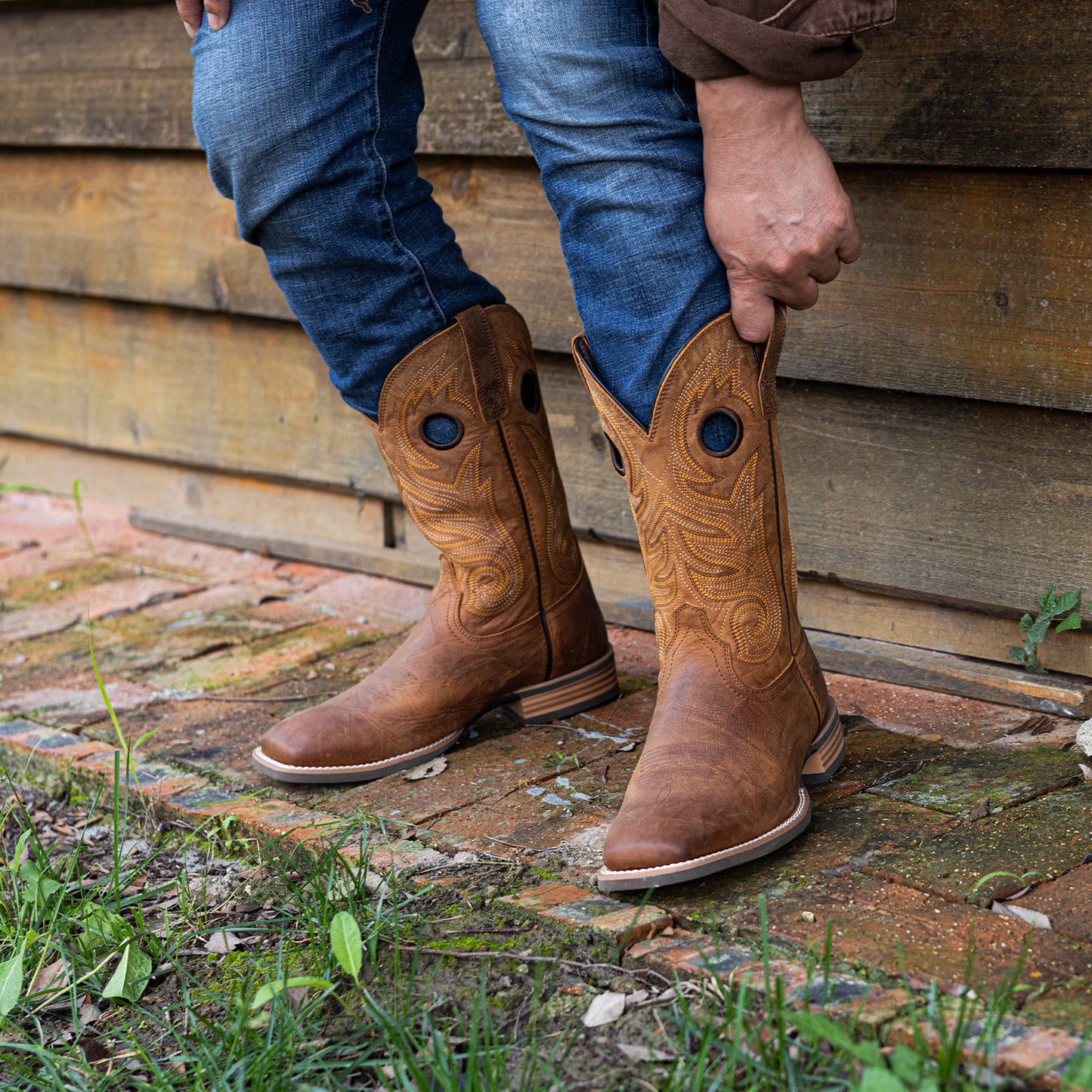 Mens Square Toe Western Boots