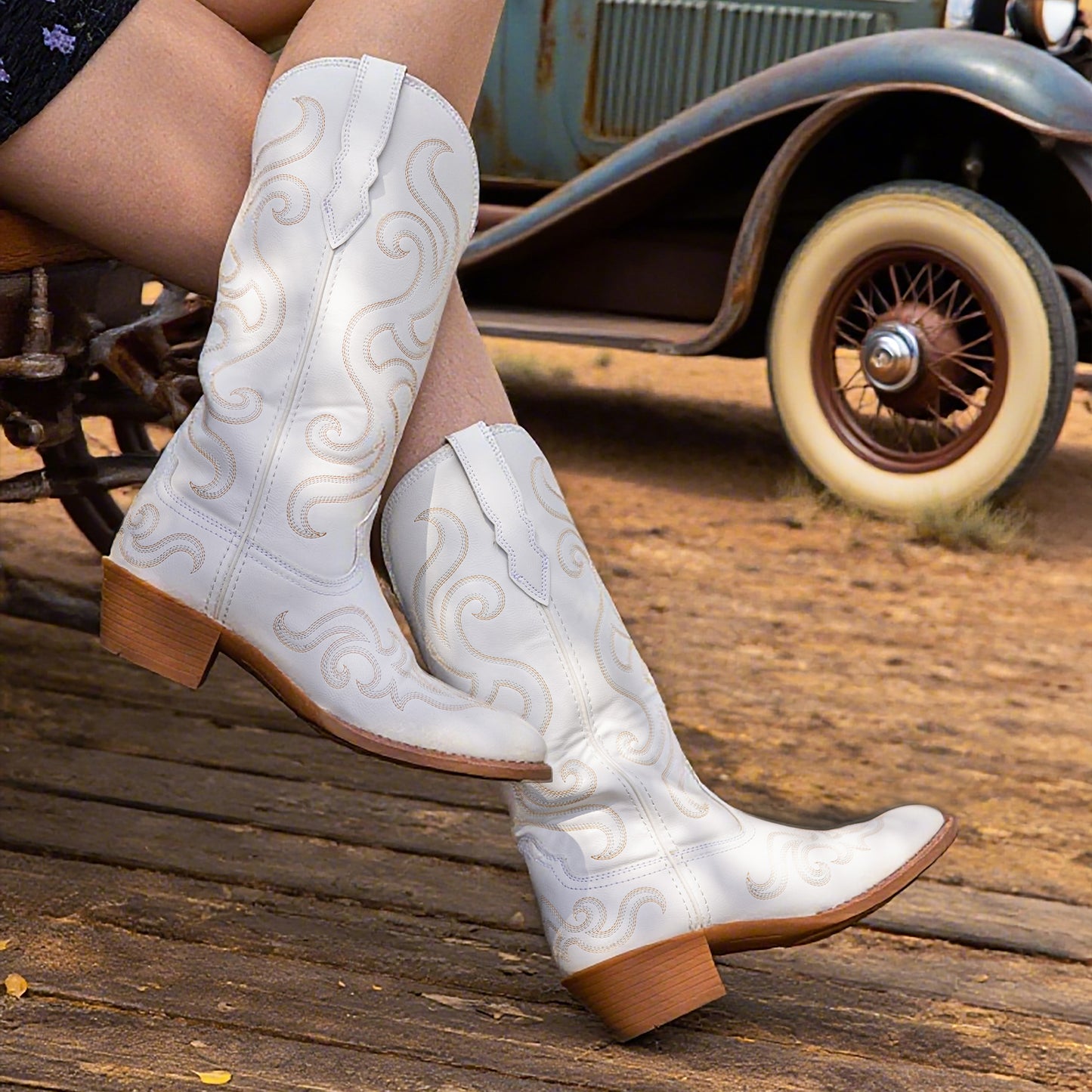 White Cowboy Boots