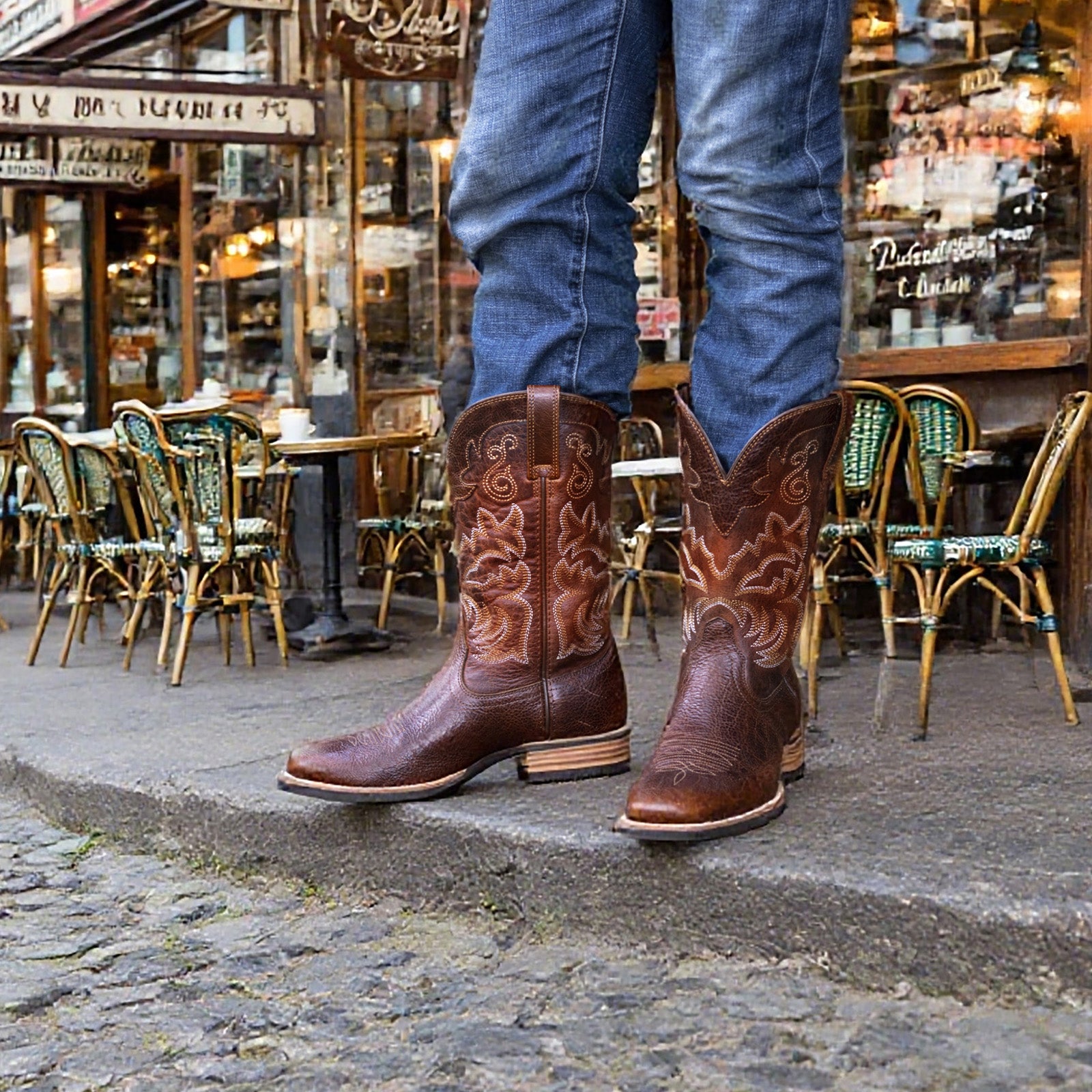 mens brown dress cowboy boots Laredo Men's (62074) 7" Antique Leather Side Zip Traditional Western Or Work Our Midnight mens black dress cowboy boots are handcrafted by expert boot makers with genuine leather throughout Palitutu Men's Dark Brown Embroidered