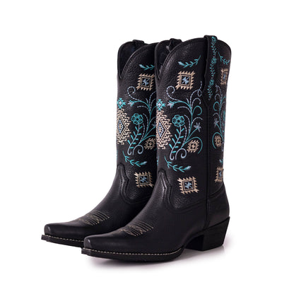 West Women's Western Cowgirl Boots - Full Grain Leather, Snip Toe MWB6017