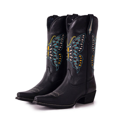 Montana West Women's Western Cowgirl Boots - Full Grain Leather, Snip Toe MWB6018