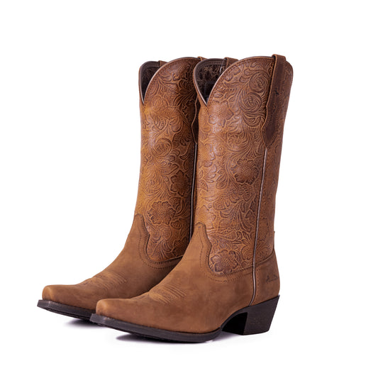 Montana West Women's Western Cowgirl Boots - Full Grain Leather, Snip Toe MWB6029