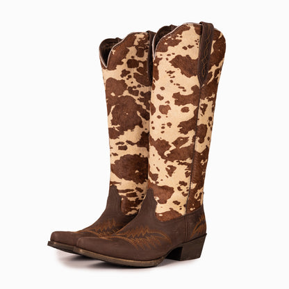 West Women's Western Cowgirl Boots - Full Grain Leather, Snip Toe MWB6040