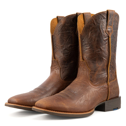 cowboy boots men leather side view