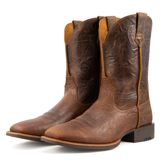 cowboy boots men leather side view
