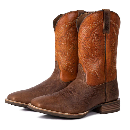 Palitutu AUTHUR Men's Western Cowboy Boots - Full Grain Leather, Square Toe PLT103617